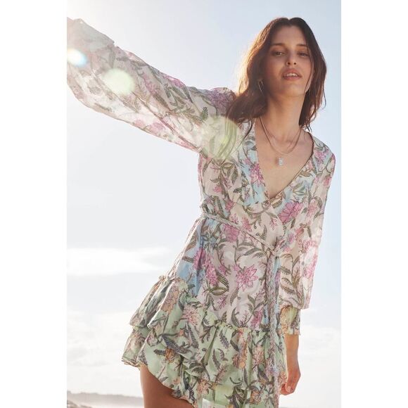 HEMANT & NANDITA floral mini dress Small - Picture 5 of 10